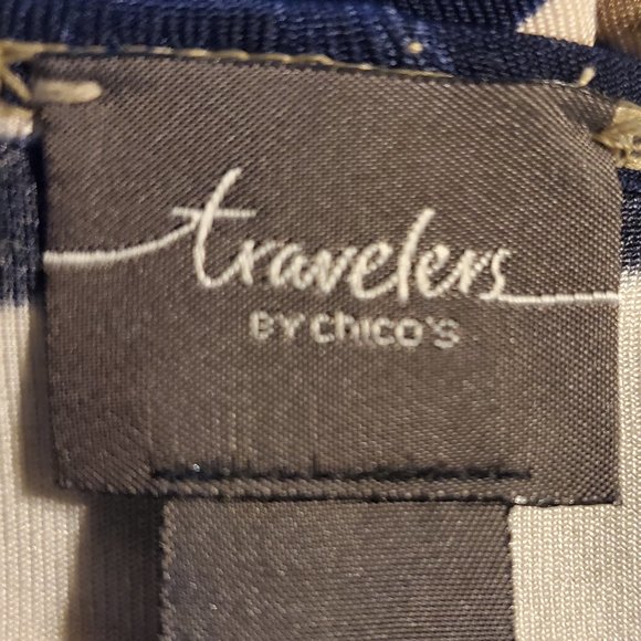 CHICO'S TRAVELERS Faux Wrap Dress Size 1 (M/8) - Picture 5 of 8